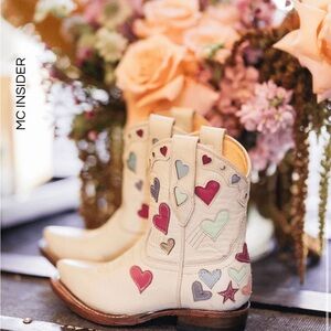 Miron Crosby Nell Crème Cowboy Boots - Girls